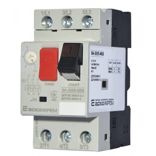 Автоматичний вимикач захисту двигуна ВА-2005 М08 (2,5-4,0А) (A0010050003) АСКО-УКРЕМ