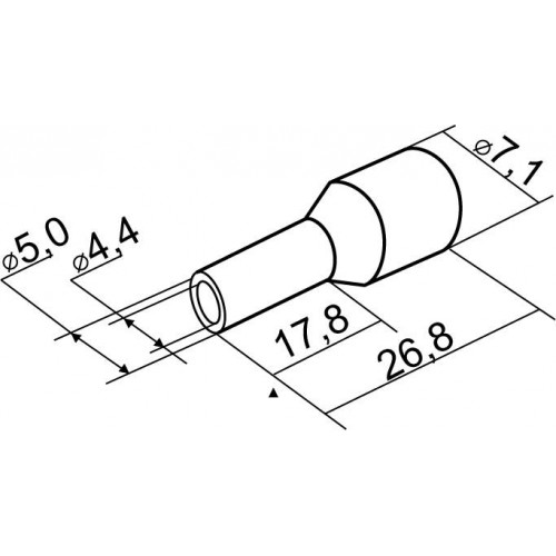 Наконечники трубчасті НТ 10,0-18 червоні (100шт) (A0060010158) АСКО-УКРЕМ