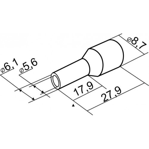 Наконечники трубчасті НТ 16,0-18 червоні (100шт) (A0060010159) АСКО-УКРЕМ