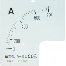 Шкала 600/5А до амперметра А-72-6 (A0190010075) АСКО-УКРЕМ