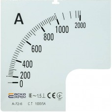 Шкала 1000/5А до амперметра А-72-6 (A0190010077) АСКО-УКРЕМ