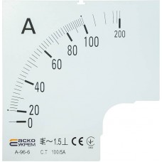 Шкала 100/5А до амперметра А-96-6 (A0190010081) АСКО-УКРЕМ