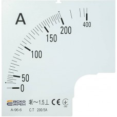 Шкала 200/5А до амперметра А-96-6 (A0190010083) АСКО-УКРЕМ