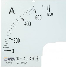 Шкала 600/5А до амперметра А-96-6 (A0190010087) АСКО-УКРЕМ