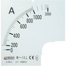 Шкала 1000/5А до амперметра А-96-6 (A0190010089) АСКО-УКРЕМ