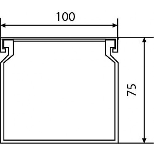 Короб пластиковий 100×75/2000мм (A0070010030) АСКО-УКРЕМ