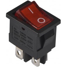 Перемикач 1 клавішний червоний з підсвічуванням KCD1-4-201N R/B 220V (A0140040062) АСКО-УКРЕМ