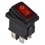 Перемикач 1 клавішний вологозахищений червоний з підсвічуванням KCD1-4-201NW R/B 220V (A0140040064) АСКО-УКРЕМ