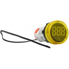 Круглий цифровий вимірювач температури ED16-22WD від -25°C до +150°C (жовтий) (A0190010045) АСКО-УКРЕМ
