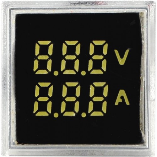 Квадратний цифровий вимірювач універсальний струму+напруги ED16-22 FVAD 0-100A, 50-500В білий (A0190010047) АСКО-УКРЕМ