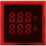 Квадратний цифровий вимірювач універсальний струму+напруги ED16-22 FVAD 0-100A, 50-500В червоний (A0190010131) АСКО-УКРЕМ