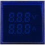 Квадратний цифровий вимірювач універсальний струму+напруги ED16-22 FVAD 0-100A, 50-500В синій (A0190010132) АСКО-УКРЕМ