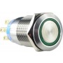 Кнопка TYJ 19-272 металева пласка з підсвічуванням, 2NO+2NC, зелена 220V (A0140010116) АСКО-УКРЕМ