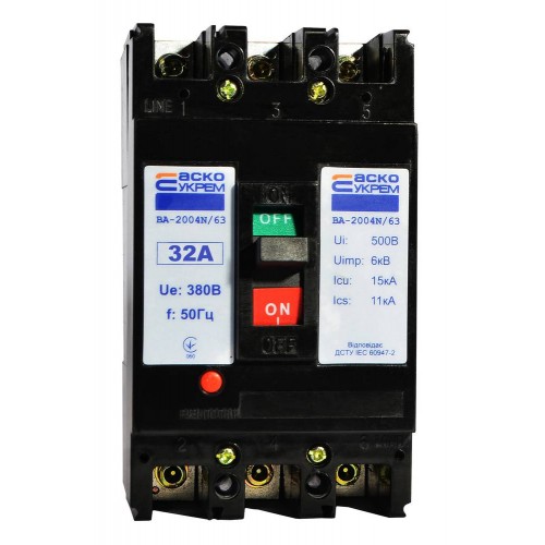 Автоматичний вимикач ВА-2004N/63 3р 32А (A0010040062) АСКО-УКРЕМ