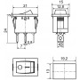 Перемикач 1 клавішний червоний з підсвічуванням KCD1-2-101N R/B 220V (A0140040053) АСКО-УКРЕМ