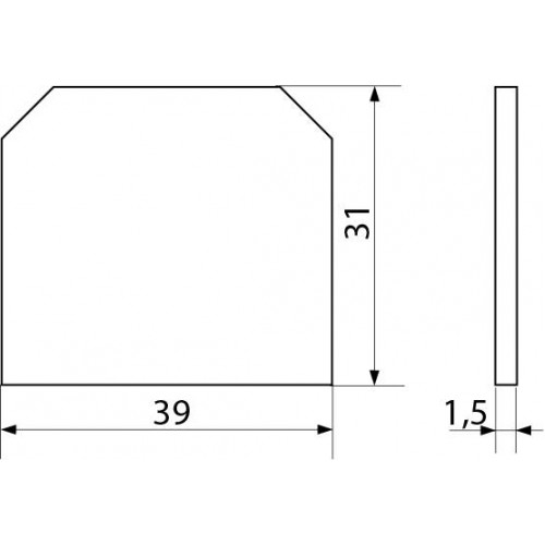 Пластина бокова для клемника JXB-2.5/35 (A0130030001) АСКО-УКРЕМ
