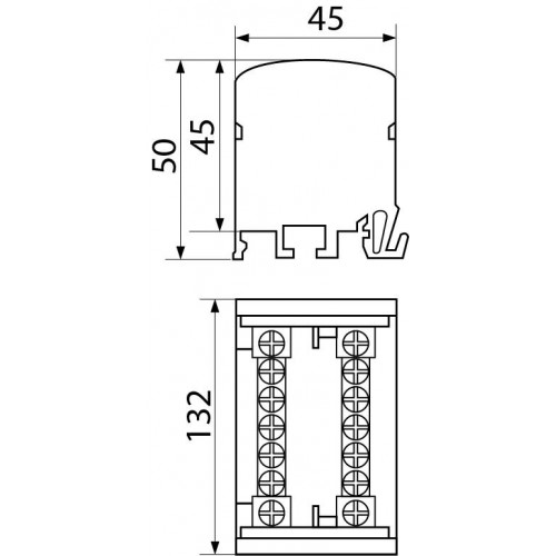 Нульова шина в корпусі VC-215 2х15 (2 бруска по 15 отворів) (A0150120019) АСКО-УКРЕМ