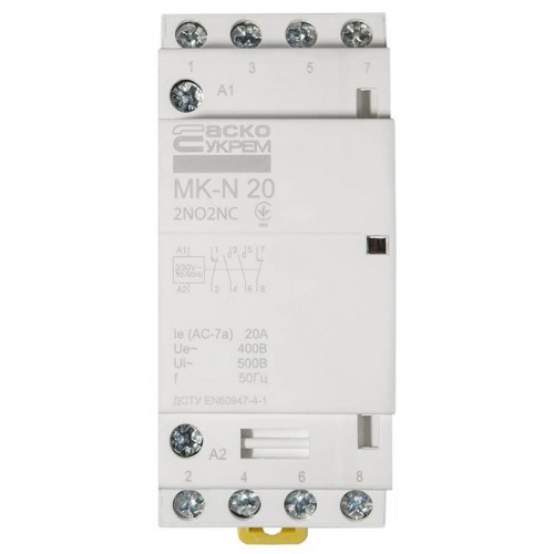 Модульний контактор MK-N 4P 20A 2NO2NC 220V (A0040030029) АСКО-УКРЕМ