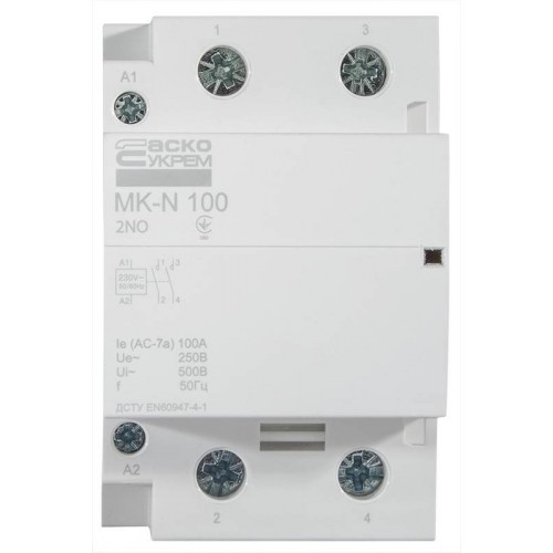 Модульний контактор MK-N 2P 100A 2NO 220V (A0040030038) АСКО-УКРЕМ