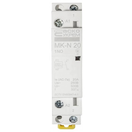 Модульний контактор MK-N 1P 20A 1NO 220V (A0040030021) АСКО-УКРЕМ