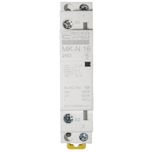 Модульний контактор MK-N 2P 16A 2NO 220V (A0040030023) АСКО-УКРЕМ