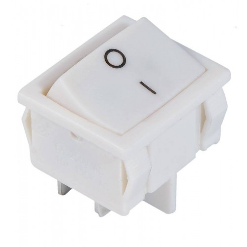 Перемикач 1 клавішний білий KCD1-6-201 Wh/Wh (A0140040081) АСКО-УКРЕМ