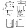 Перемикач 1 клавішний зелений з підсвічуванням KCD1-6-201N GR/B 220V (A0140040083) АСКО-УКРЕМ