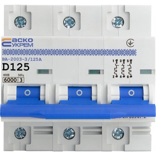 Автоматичний вимикач ВА-2003 3р 125А (A0010030010) АСКО-УКРЕМ
