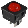 Перемикач 1 клавішний червона кругла клавіша KCD2-10-201 R/B (A0140040126) АСКО-УКРЕМ