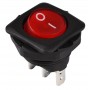 Перемикач 1 клавішний з червоним підсвічуванням кругла клавіша KCD1-7-101N R/B (A0140040093) АСКО-УКРЕМ