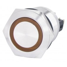 Кнопка TYJ 22-271 металева пласка з підсвічуванням, 1NO+1NC, жовта 220V (A0140010131) АСКО-УКРЕМ