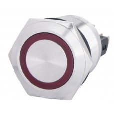 Кнопка TYJ 22-271 металева пласка з підсвічуванням, 1NO+1NC, червона 220V (A0140010133) АСКО-УКРЕМ
