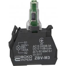Блок для підсвічуванням зелений 220В для кнопок TB5 ZBV-M4 (A0140010219) АСКО-УКРЕМ