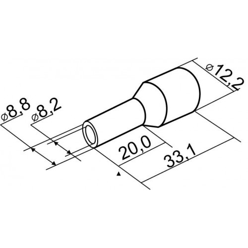 Наконечники трубчасті НТ 35,0-20 зелені (100шт) (A0060010157) АСКО-УКРЕМ