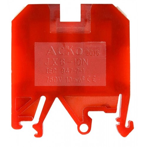 Клемник на DIN-рейку JXB 10/35 червоний (A0130010036) АСКО-УКРЕМ