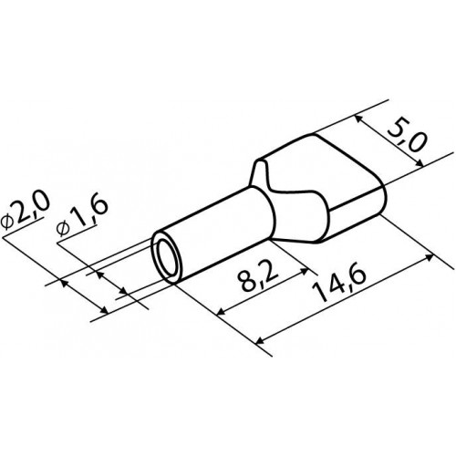 Наконечники трубчасті ТЕ 0,75-08 сині (100шт) (A0060120002) АСКО-УКРЕМ