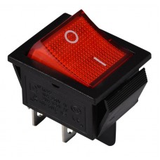 Перемикач 1 клавішний червоний з підсвічуванням KCD2-201N R/B 220V (A0140040101) АСКО-УКРЕМ