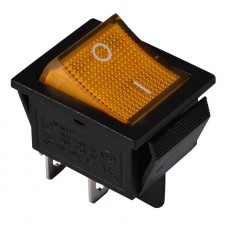 Перемикач 1 клавішний жовтий з підсвічуванням KCD2-201N YL/B 220V (A0140040103) АСКО-УКРЕМ