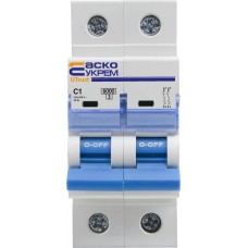Модульний автоматичний вимикач UTrust 2р 1А С 6kА (A0010210058) АСКО-УКРЕМ