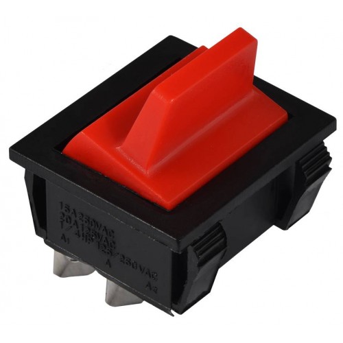 Перемикач 1 клавішний червоний KCD2-9-201 R/B (A0140040123) АСКО-УКРЕМ