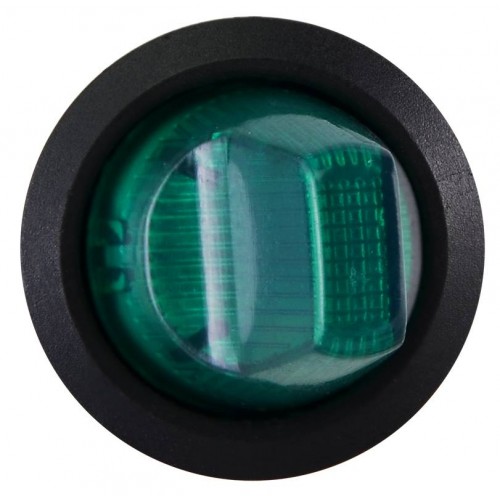 Перемикач 1 клавішний високий зелений з підсвічуванням KCD1-5-101NH GR/B 220V (A0140040141) АСКО-УКРЕМ