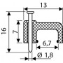 Скоба біла плоска CHF-7 мм (100шт) (A0150030018) АСКО-УКРЕМ