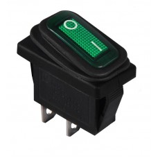 Перемикач 1 клавішний зелений вологозахищений KCD3-101W GR/B (A0140040034) АСКО-УКРЕМ