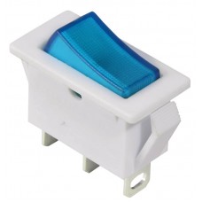 Перемикач 1 клавішний синій з підсвічуванням KCD3-101N-13 BL/WH 220V (A0140040040) АСКО-УКРЕМ