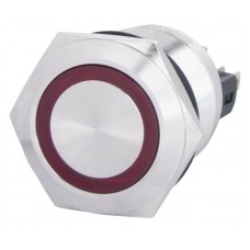 Кнопка TYJ 22-271 металева пласка з підсвічуванням, 1NO+1NC, червона 24V (A0140010142) АСКО-УКРЕМ