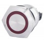 Кнопка TYJ 22-271 металева пласка з підсвічуванням, 1NO+1NC, червона 24V (A0140010142) АСКО-УКРЕМ