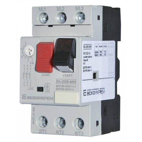 Автоматичний вимикач захисту двигуна ВА-2005 М05 (0,63-1,0А) (A0010050017) АСКО-УКРЕМ