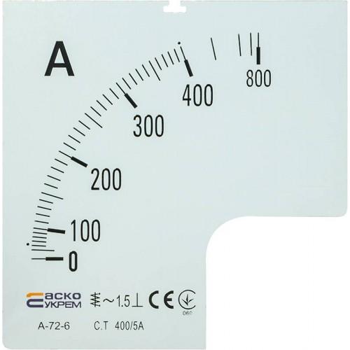Шкала 400/5А до амперметра А-72-6 (A0190010073) АСКО-УКРЕМ
