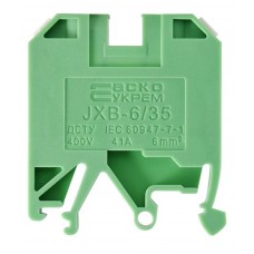 Клемник на DIN-рейку JXB 6/35 зелений (A0130010014) АСКО-УКРЕМ