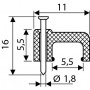Скоба чорна плоска CHF-6 мм (100шт) (A0150030029) АСКО-УКРЕМ